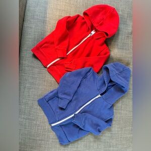 American Apparel toddler zip up hoodies
